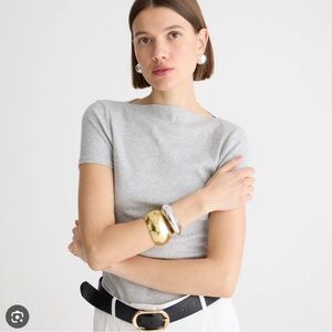 LOT OF 3 NWT J Crew fine rib boat neck tee shirts. Size M.